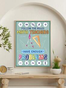 1pc Math Wall Art Prints Mathematical Elements Canvas Wall Art Geometric Math Posters For Classroom Inspiration Saying Math Art Poster For Middle School Classroom Study Room Decor Unframed