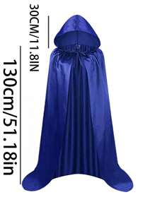 Mantello da adulto per Ognissanti, mantello della morte in tessuto colorato, mantello di demone mago, veste da mago medievale, mantello del Grim Reaper, accessorio da bar e discoteca, costume da festival