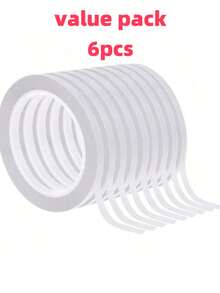 6 件双面胶带 - 工艺双面胶带、剪贴簿用品、摄影、礼品盒、剪贴簿、卡片制作、纸背、办公室和学生 DIY 礼品包装胶带、艺术、工艺品、卡片制作、剪贴簿 - 不防水、木质友好表面、返校必需品、学生用品、返校季节、随机颜色和款式 - 白色 - 查看 17