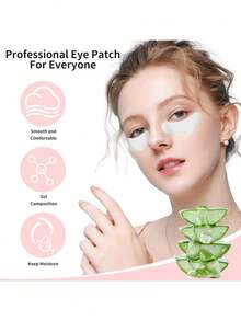 200/100/50/25/10对睫毛延长凝胶贴片套装，天然水凝胶，适用于美容化妆面膜套装用品眼膜垫美容工具 - 彩色 - 查看 8