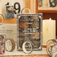 1 Box/12Rolls Handmade Decorative Tape Series - Kyoto Style, Mixed Styles Suitable For Scrapbooking, Gift Wrapping, DIY Crafts