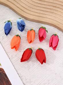 Diadema con flores de tulipán miniatura falsas, adecuada para bodas, fiestas, cumpleaños, bailes de graduación y uso diario