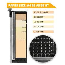 Cortador de papel preto com cantos arredondados, cortador de papel com capacidade para 8 folhas, cortador de papel para cartolina, cortador de papel para artesanato, sala de aula e escritório, volta às aulas, material escolar