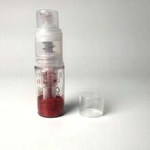 1件塑料按压式定量粉喷雾瓶指甲干粉颜料喷雾包装瓶便携式美发头发控油蓬松粉可补充盒发店粉喷雾容器