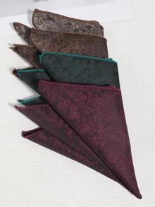 2pcs/Set Men's Fashion Floral & Ditsy Print Tie And Handkerchief Set, Suitable For Hosting Weddings, Galas, Festivals, Business Occasions - A - View 5