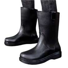 Bota Hombre Industrial Trabajo Jardinería Agricultura Lava Autos Para Lluvia Impermeable Suela Antideslizante Ligeras Protectoras - Negro - Ver 1