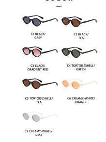 1 Pair Men's Leopard Print Small Frame Cat-Eye Fashion Fashion Glasses, Zinc Alloy, Suitable For Daily Wear