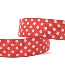 5 yardas/Lote Cinta de grosgrán de 20mm con estampado de puntos para lazos de cabello, fiesta, Navidad, boda, decoración, manualidades, envoltura de regalos - Elige colores - Ver 4