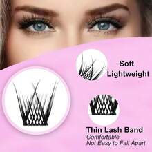 Lash Clusters Extensions 240pcs Individual Lashes 14-18mm Mixed Long Natural Look DIY Eyelash Extension Supplies C Curl Individual Eyelashes Faux Mink Cluster Lashes 0.07 (40D-0.07C-14-18mm)