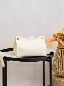 1件、2件、5件、10件套装纯色麦穗图案纸巾架，垂直PU皮革压花防水纸巾盒，适用于卧室、客厅、餐厅、酒店、酒吧、浴室、办公桌、户外餐厅、派对餐巾架 - 米色 - 查看 12