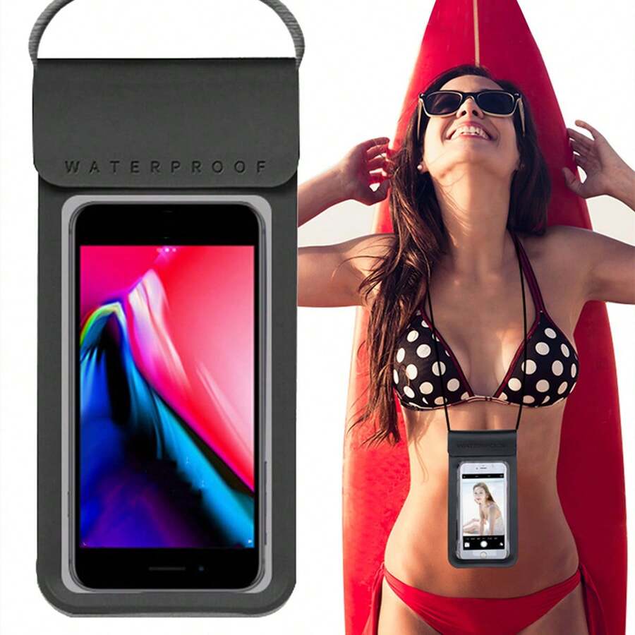 游泳潜水手机防水包批发 TPU 触屏防水手机包透明手机防水保护套手机壳钱包户外运动夏季度假海滩旅行泳池沙滩包防水手机壳运动包运动健身锻炼旅行包度假男女旅行必备游泳包海滩 - 黑色 - 查看 1