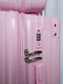 8-Piece ABS Suitcase Set With 360° Wheels And Studded Details – Stylish And Functional - 粉色 - 查看 6