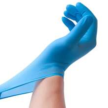 Puderfreie blaue Einweg-Nitrilhandschuhe, strapazierfähige Haushaltsreinigungshandschuhe, latexfreie wasserundurchlässige antistatische Multifunktionshandschuhe, latexfrei, für Haarfärbungen, Schönheitssalons, Küche, Kochen, Malen, Basteln, Haushaltsreinigung, Küche, Bad, Zuhause, Haushaltsartikel, Geschenke, Partyzubehör, in den Größen S, M, L, XL erhältlich