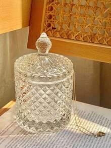 Frasco de vidrio de gran capacidad con tapa, adecuado para almacenar caramelos, recuerdos de boda, granos de té/café, postres de cristal, hisopos de algodón/palillos/joyas/bandas elásticas y condimentos de restaurante/cocina. (Tamaño ligeramente talla grande pequeño, por favor elija con cuidado al hacer el pedido.) - Multicolor - Ver 7