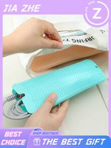 Bộ 1 tấm lót silicon chịu nhiệt, túi đựng máy duỗi tóc, túi đựng mỹ phẩm, túi trang điểm mini, hộp đựng dụng cụ làm tóc du lịch, thích hợp cho máy duỗi tóc, máy uốn tóc, máy tạo sóng, dụng cụ salon, hộp đựng cọ trang điểm du lịch, hộp đựng mỹ phẩm, túi trang điểm, đồ dùng cần thiết khi đi du lịch, phụ kiện nữ, đồ dùng du lịch - Nhiều màu - Xem 9