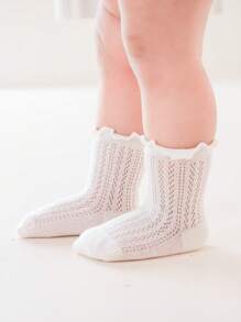 4 Pares de Meias de Algodão Sem Costura Respiráveis e Finas para Bebês, Primavera/Verão