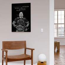 Room Wall Art, UFC Fighter Motivational Quote Canvas Print, Artwork Poster Pictures Decor Frame Canvas Print, Bathroom Wall Art, Wall Art For Living Room, Canvas Wall Art Bedroom, Framed Wall Art For Office, Restroom, 1pc, Large Wall Art, Ideal Gift - Multicolor - View 5