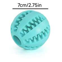 1 pieza Pelota de juguete para perro interactiva, pelota de goma masticable para perros pequeños, pelota de limpieza dental, alimentador de alimentos para mascotas, juguete de pelota de silicona