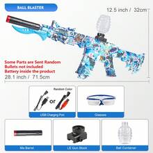 圣诞装饰 M416 电动凝胶球爆破枪采用最新设计和华丽色彩 - 高精度射击玩具，可充电和可重复使用 - 派对的完美礼物红色（不含子弹） - 彩色 - 查看 13