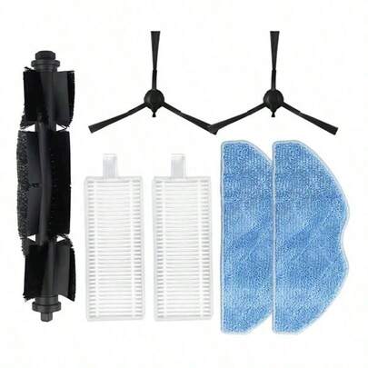 Accessories For Honor Choice R2/R2 Plus/360 S8 Robot Vacuum Cleaner: Rolling Brush, Main Brush, Side Brush, HEPA Filter, Mop Pad, Dust Bag, Cleaning Cloth, Replacement Parts Kit