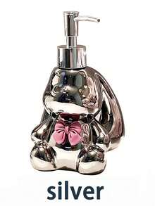 1 件北欧风格陶瓷兔子形状分配瓶，高品质浴室储物瓶，适用于洗发水、沐浴露、家居装饰、节日礼物、生日礼物、派对用品，适合男女家居浴室装饰秋季装饰返校