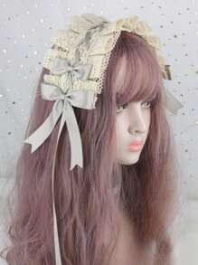 Serre-tête Lolita avec nœud papillon, look gothique/punk/Goth pour filles