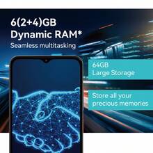 ZTE 中兴，智能手机，Blade A35e 银灰色，解锁，Android 14，（2GB RAM+4GB Fusion）+ 64GB ROM，5000mAh 电池，双 SlM 4G，4G LTE，全球版本 - 銀灰 - 查看 6