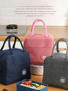 Lunch Bag,Bento Tote Bag,Waterproof And Oil-Proof Worker's Lunch Bag,Bear Lady Lunch Bag,Portable Insulated Bag,Waterproof And Oil-Proof Worker's Lunch Bag,Reusable Lunch Bag,Can Be Used For Outing,Work Etc., Back To School, Outdoor Carrying Bag