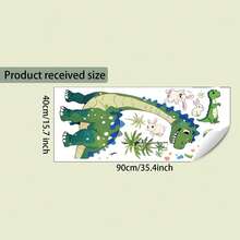 Pegatinas de dinosaurios de dibujos animados para la habitación de los niños, dormitorio, guardería, decoración del aula, autoadhesivas y extraíbles, animales gigantes de dinosaurios favoritos de los niños