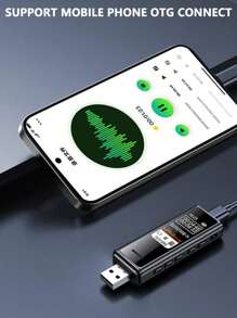 YAIUZGOO Digital Voice Recorder 256GB USB Voice Control Voice Recorder Small Portable Voice Recorder Large Screen Digital Voice Recorder Suitable For Meetings, Interviews, Classrooms (Without Memory Card)