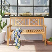Patio Outdoor Solid Wood Bench Loveseat Chair Park Garden Yard Home Outdoor - 1 - View 2