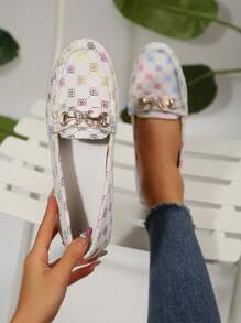Zapatos de tacón plano con fondo blando estilo nuevo 2025, zapatos planos cómodos de conducción casual para mujeres