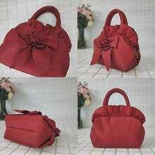 1 件女士手提包，新款纯色中号拉链夏季钱包购物手提包 - 花卉图案，涤纶材质，可手洗或专业干洗，节日主题，涤纶衬里，无边漆