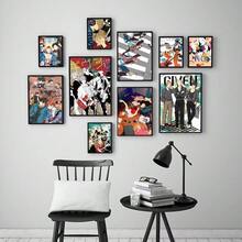 1 件墙壁艺术海报可选框架流行日本卡通电影粘贴海报复古房间家庭酒吧咖啡厅装饰房间墙壁装饰 - 彩色 - 查看 5