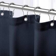 NEATERIZE Shower Curtain Sage Green - Hotel Style Sage Green Shower Curtains For Bathroom With Waffle Design, 72x72 Inches - Fabric Shower Curtain - Cortinas De Baño Elegantes - 海軍 - 查看 1