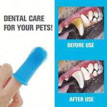 1PC Popular Dog Toothbrush, 360 ° Dog Toothbrush Kit, Cat Toothbrush, Dog Tooth Cleaning, Dog Finger Toothbrush, Small And Large Pet Dog Toothbrush,