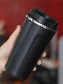 1 pieza Taza de diseño Taza de viaje aislada de acero inoxidable, Taza de café de acero inoxidable 304 de alta gama refinado con pajita, Botella de agua portátil - Multicolor - Ver 6