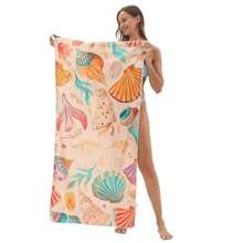 Printed Backpack Can Be Used As A Towel, Absorbent Multi-Purpose Backpack, Beach Towel Integrated Backpack, Beach Travel Beach Towel Bag