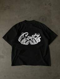 Camiseta con estampado de letra, estilo de ropa urbana para hombres