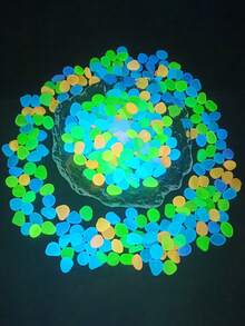 50/150/300/500pcs Random Color Glow In The Dark Rocks Outdoor Decorative Stones Luminous Stones Garden Pebbles Glowing Rocks For Fairy Garden,Potted Plants,Succulents,Patio,Lawn(About 1cm/0.3in,2cm/0.7in) - Multicolor - View 10
