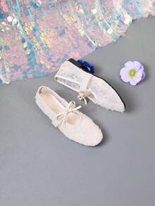 2025 Spring New French Retro Shallow Mary Jane Ballet Flats For Women - Beige - View 3