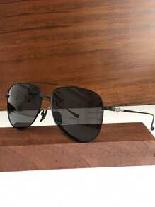 CHARMLIBRARY 2025 New Arrival Pure Titanium Fashion Glasses, Unisex Vintage Double Bridge Wide Face Fashion Punk Retro Fashion Glasses, Beach Resort Casual Eyewear, Decoration Glasses