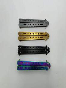 1pc Butterfly Practice Comb Foldable Men's Steel Comb Training Tool Swinging Knife Comb Uncut Stainless Steel Suitable For Outdoor Beginners, Back To School, Travel Holiday Essentials, Hair Accessories For Women, Hair Brush, Detangling Brush, Hairbrush, Hair Combs, Barber, Hair Tools, Hair Products, Slick Back Brush, Hair Care, Hair Comb, Hair Brush, Mini Hair Brush, Curly Hair Products, Hairdressing Equipment, Christmas, Hairdressing, Wooden Comb, Travel Essentials, Hairstyle, Hairdressing,Hair Brush,Slick Back Brush,Styling Brush,Curly Hair Brush,Edge Brush,Hair Comb,Brush Hair,Hair Brush Set,Comb Hair,Comb For Curls,Detangling Brush,Hair Brush For Women,Hair,Travel,Hair Products,Hair Tools,Hair Stuff,Barber,Barber Accessories,Barbershop,Hairdressing Equipment - Multicolor - View 6