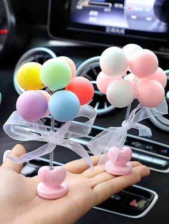 1个装可爱摇摆气球汽车装饰创意告白气球弹簧仪表盘中控装饰用于车内