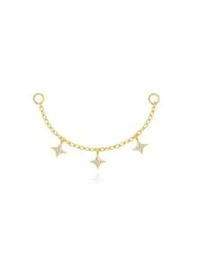 1Pc Chain Accessories 925 Sterling Silver Earring For Women Vintage Geometric Chain Minimalist Gift For Her Wedding Party Fine Jewelry