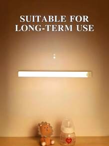 1 pezzo/3 pezzi Striscia luminosa a LED con sensore intelligente, installazione magnetica, ricarica USB, luce notturna a colore caldo, adatta per cucina, armadio, corridoio e scale, camera da letto, illuminazione notturna, cucina, scrivania ecc.