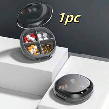 Portable Silicone Pill Case - Travel Pill Box With Multiple Compartments, Transparent Lid And Compact Design, Suitable For Daily Medication And Travel Essentials, Wallet Pill Box - Multicolor - View 11