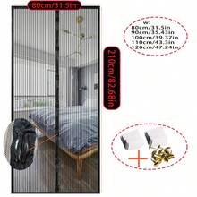 1 Stück klassischer magnetischer Türvorhang - ohne Bohren, weiches Mesh, mit Wärmeisolierung, mückenabweisend und funktional, handwaschbar, Luftzirkulations-Design, in verschiedenen Breiten (80cm - 120cm) erhältlich, 210cm Höhe, geeignet für Wohnzimmer, Schlafzimmer und Küche - einfache Montage, ganzjährige Heimdekoration, modisches Design, Polyesterstoff, Schlafzimmerdekoration