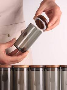 7 种款式，50ml-150ml，豪华圆形玻璃储物瓶，婚礼希望瓶螺旋盖小罐，哑光盖瓶，带密封木盖的玻璃储物罐，礼物