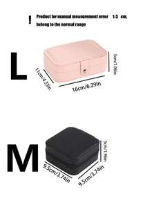 1件大容量珠宝收纳盒项链耳环戒指珠宝展示托盘简易隔层珠宝展示柜防尘防氧化极简便携首饰盒旅行珠宝收纳盒小号耳环戒指首饰盒适用于耳环项链戒指小巧宽敞带扣口红手表女士礼物女友礼物圣诞礼物万圣节礼物新年礼物 - 彩色 - 查看 10